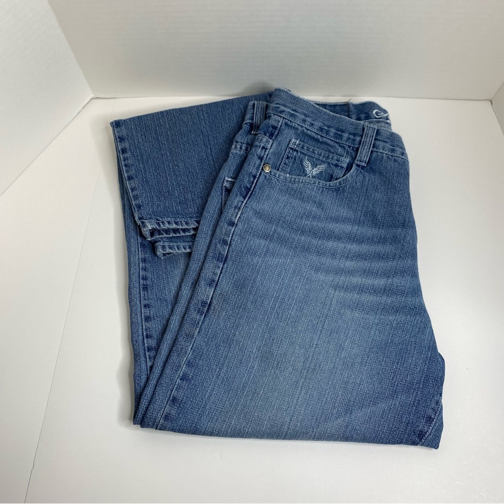 VTG AVIREX Mens Denim Jeans Blue‎ Medium Wash Barrel Leg Y2K Size 32/32 - Picture 10 of 10